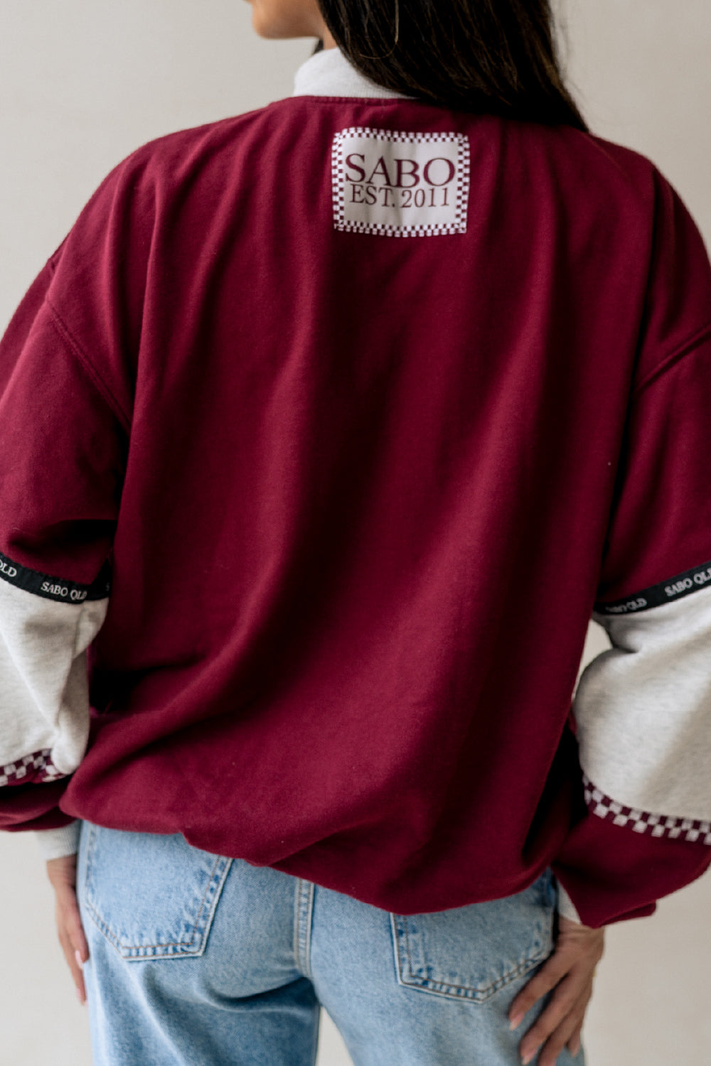 Maroon Oversized Vintage SABO QLD Sweater