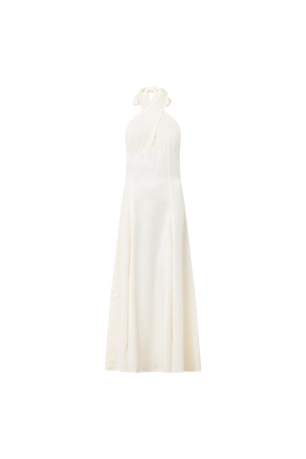 Cream Pleated Halter Maxi Blaire Skirt S | by SABO Cream Pleated Halter Maxi Blaire Skirt S | by SABO