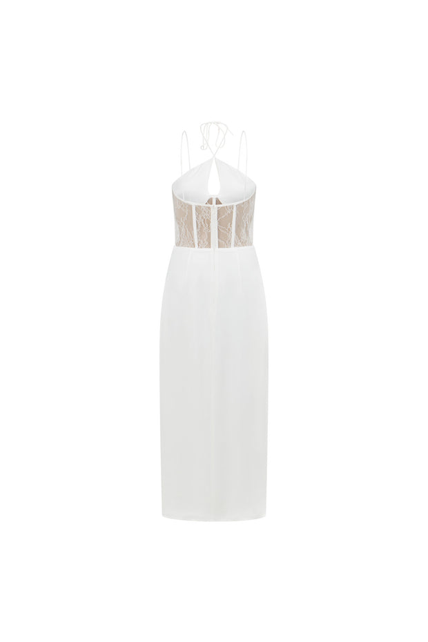 Teyah Midi Dress - White
