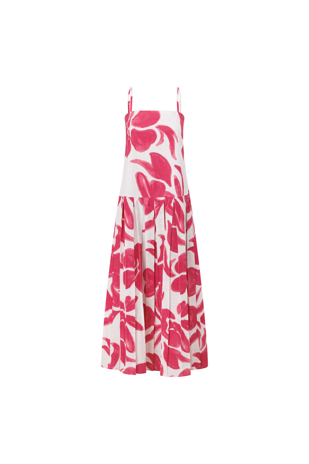 Bette Thin Strap Panelled Maxi Dress - Pink, White Ada Floral