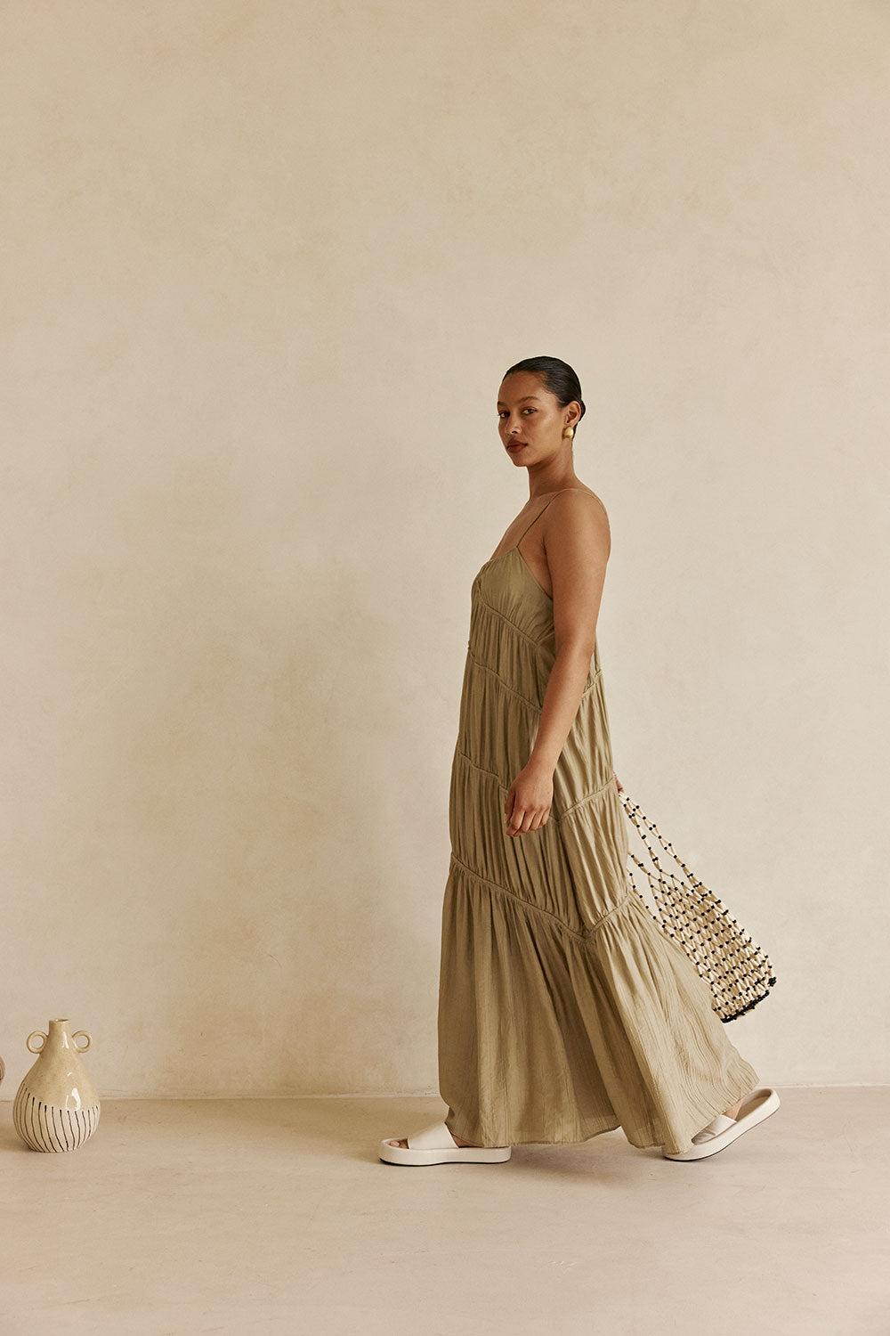 Daysia Dress - Taupe