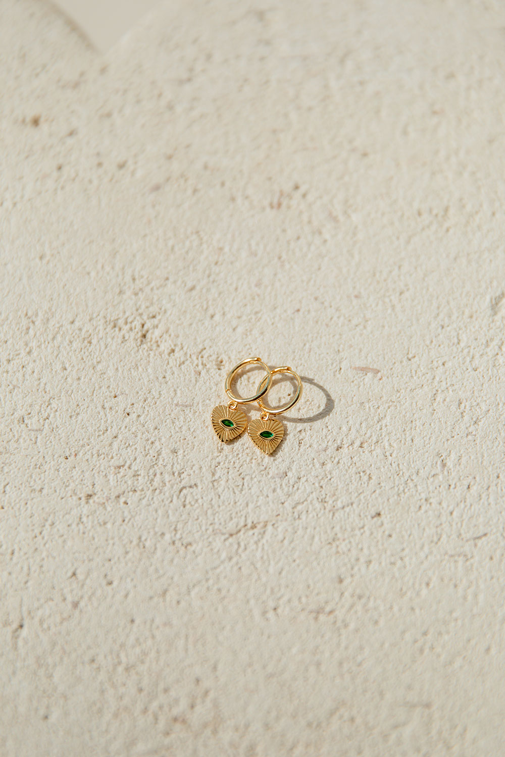 Emerald Heart Earrings