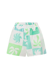 Seona Shorts - Palm Tile Breeze