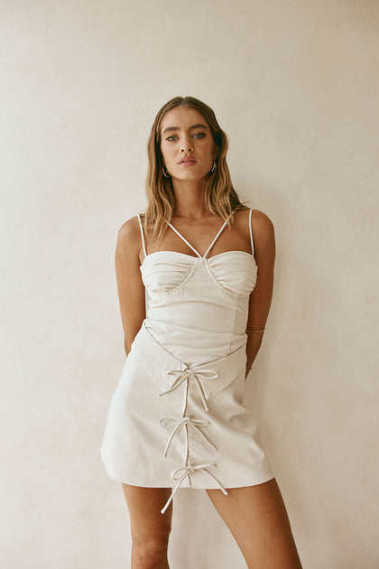 andmary Ami pocket slit dress アイボリー andmary Ami pocket slit dress