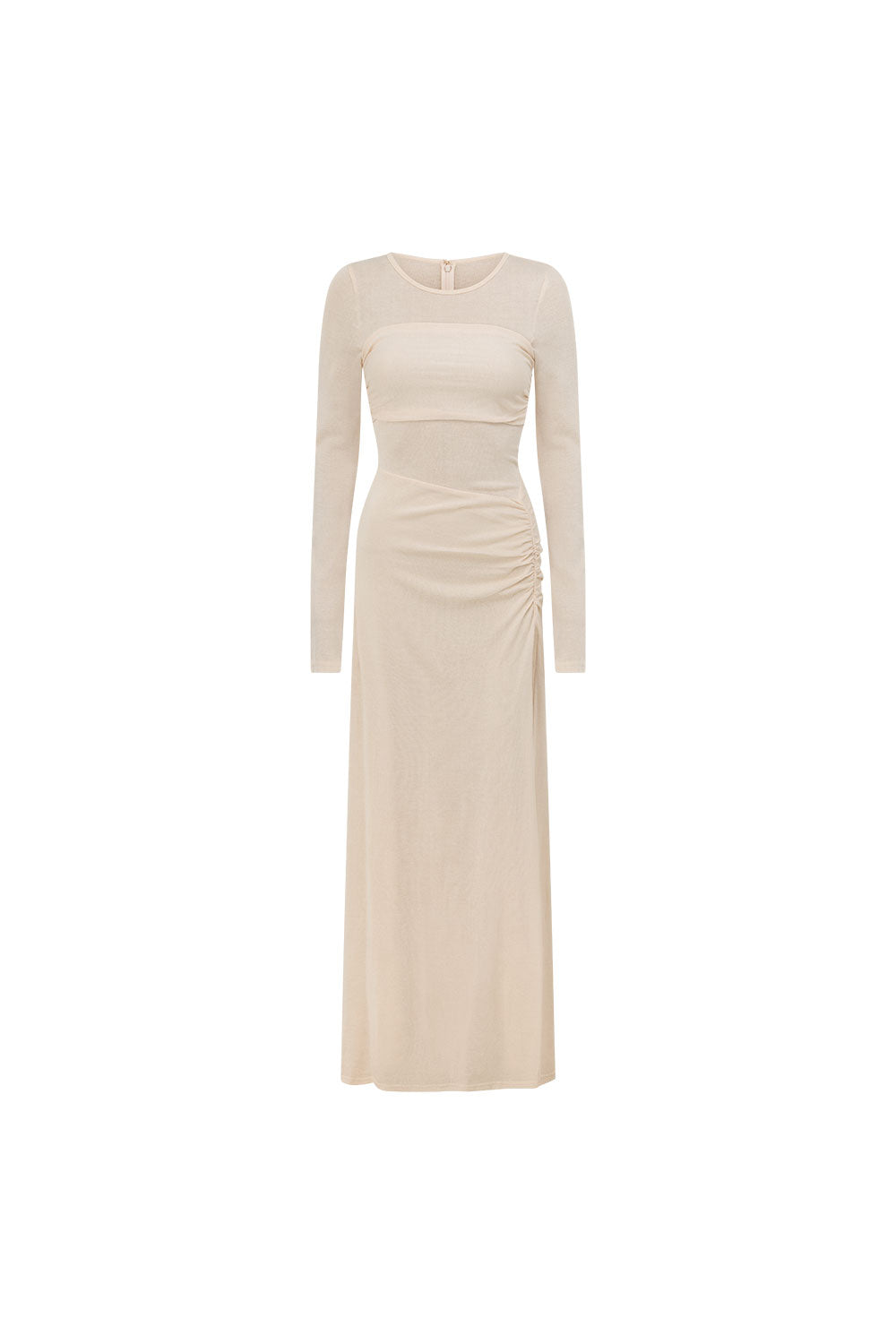Beige Long Sleeve Slit Maxi Kay Dress XXXL | by SABO Beige Long Sleeve Slit Maxi Kay Dress XXXL | by SABO
