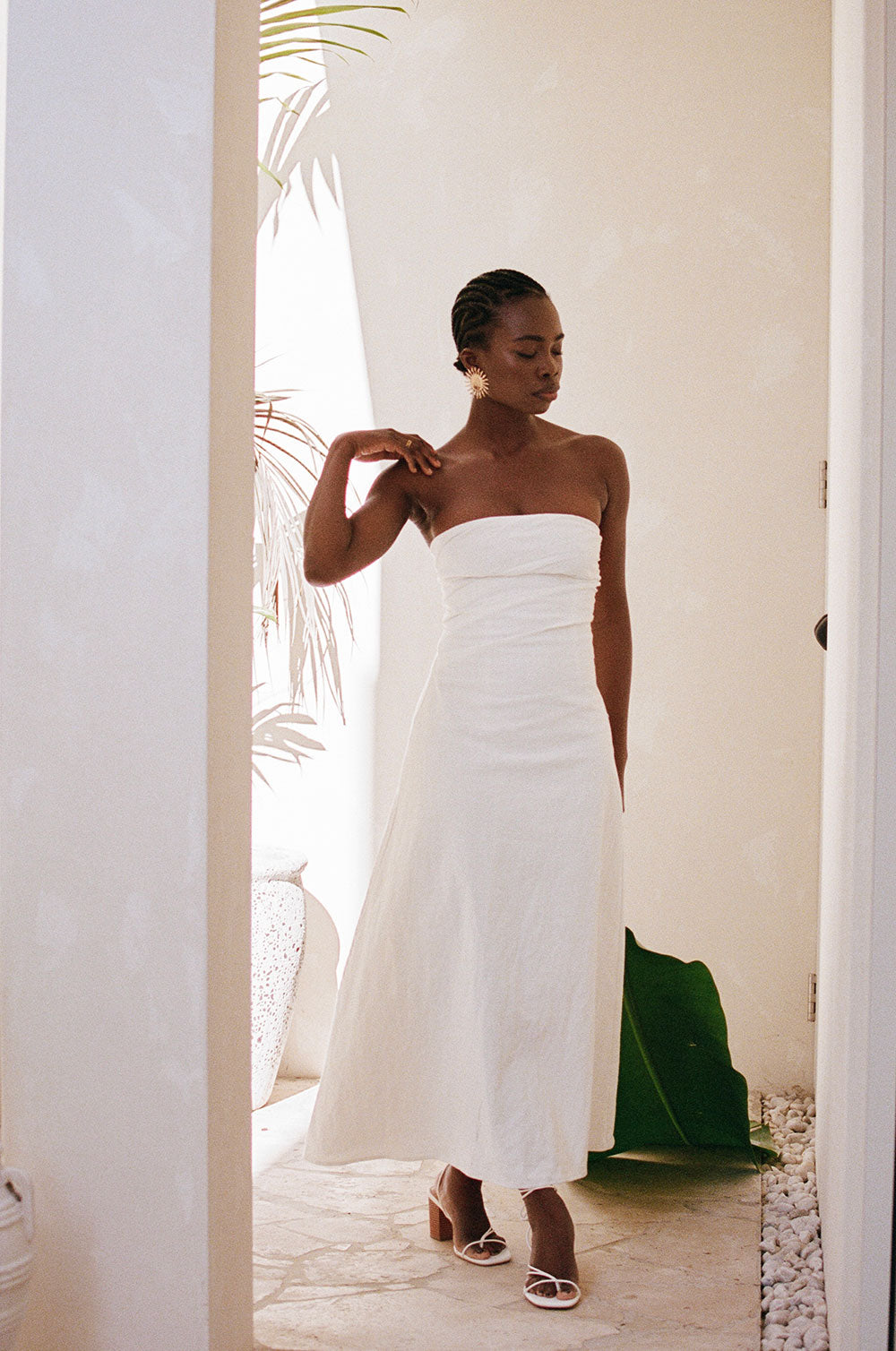 Estella Strapless Maxi Dress - White SABO Estella Strapless Maxi Dress - White SABO
