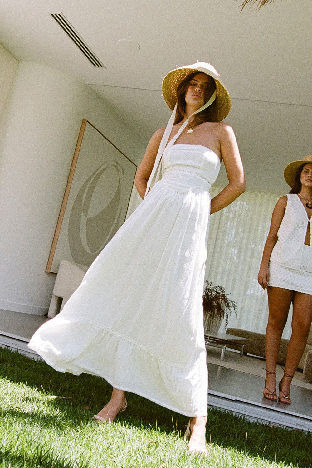 Kenna Strapless Maxi Dress - White Kenna Strapless Maxi Dress - White