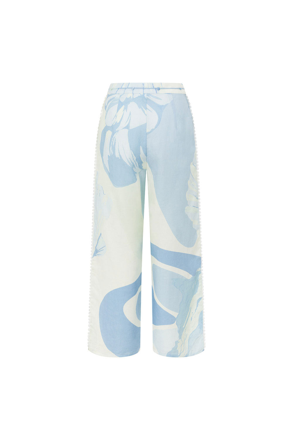Blue Il Lido Print Drawstring Pocket Isabella Pants – SABO