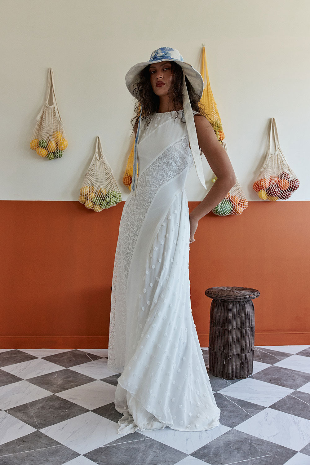 Bridal White Lace Maxi Baylee Dress XXS