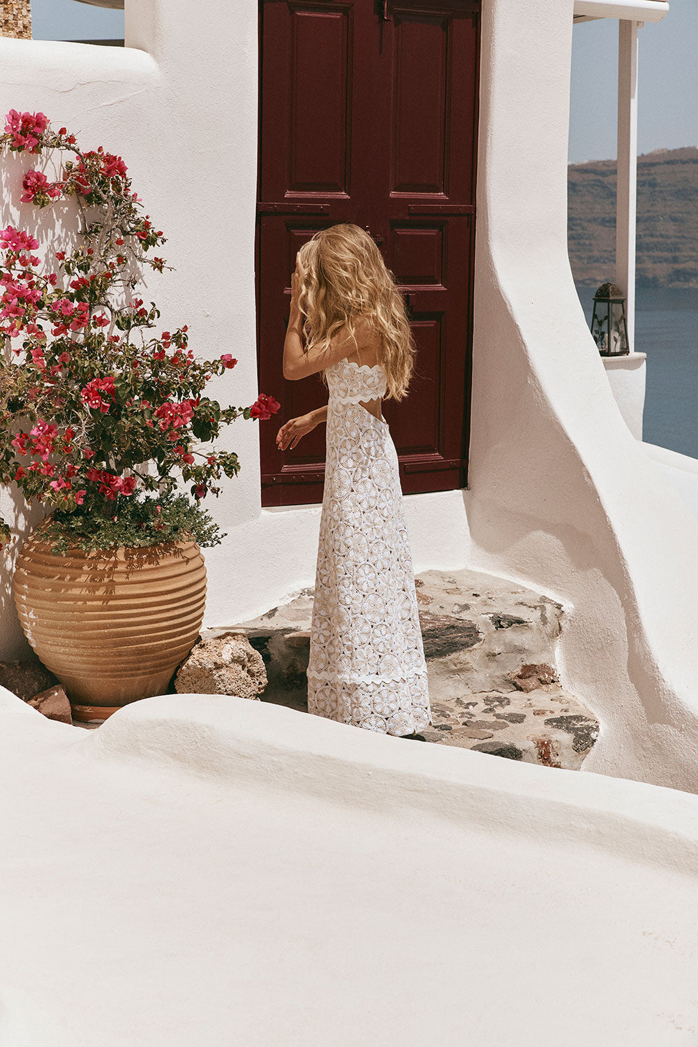 Dalton Backless Crochet Maxi Dress