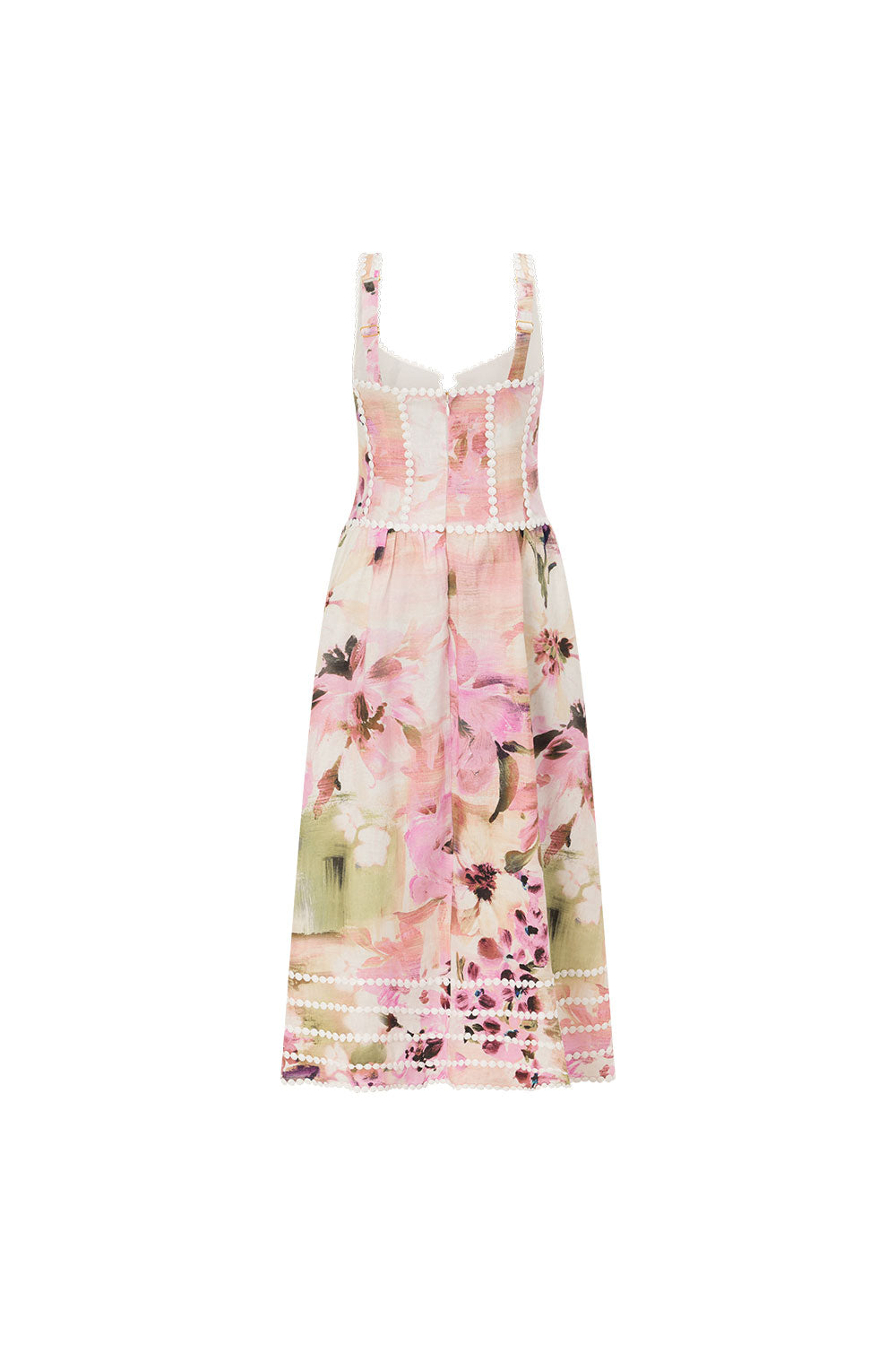 Pink Luce Del Sole Print Sweetheart Maxi Marielle Dress – SABO
