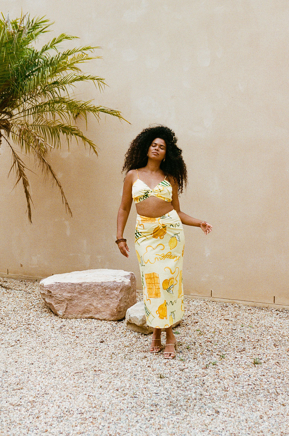 Tillie Midi Skirt - Yellow – SABO