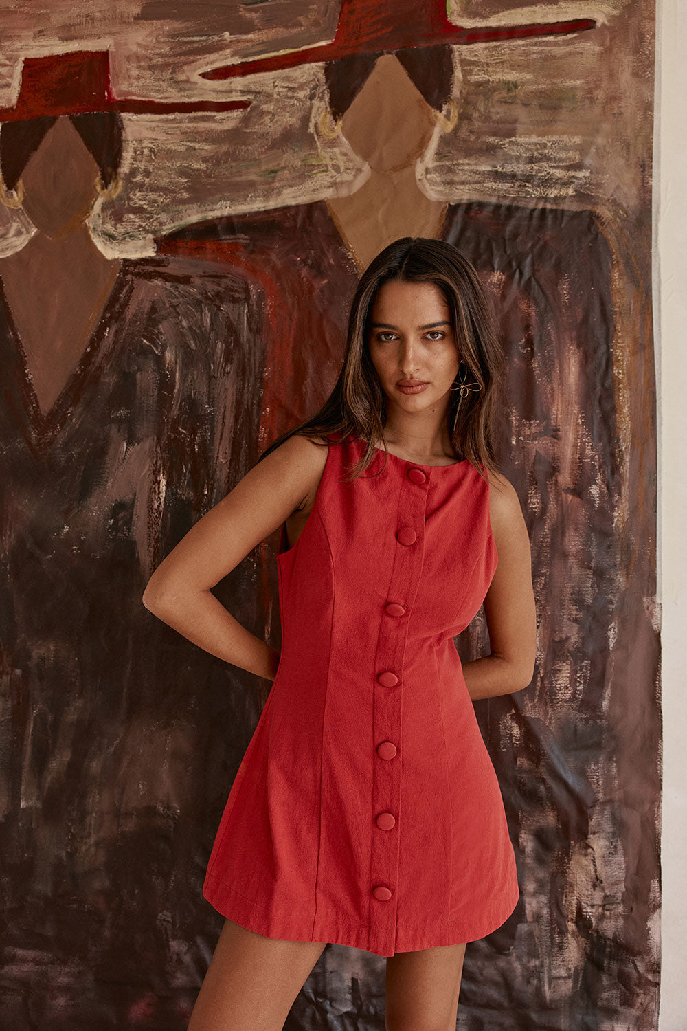 Graylee Dress - Cherry