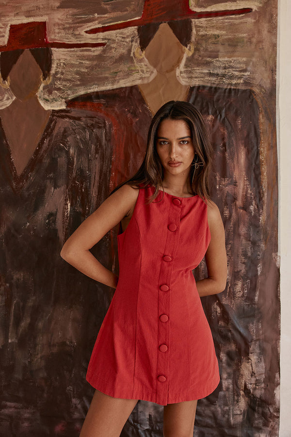 Graylee Dress - Cherry