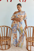 Ebony Pants - Flores Scarf