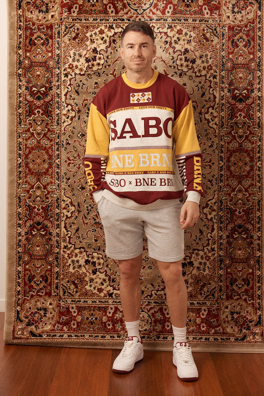 Unisex SABO x BRNX Oversized Vintage Try Line Sweater