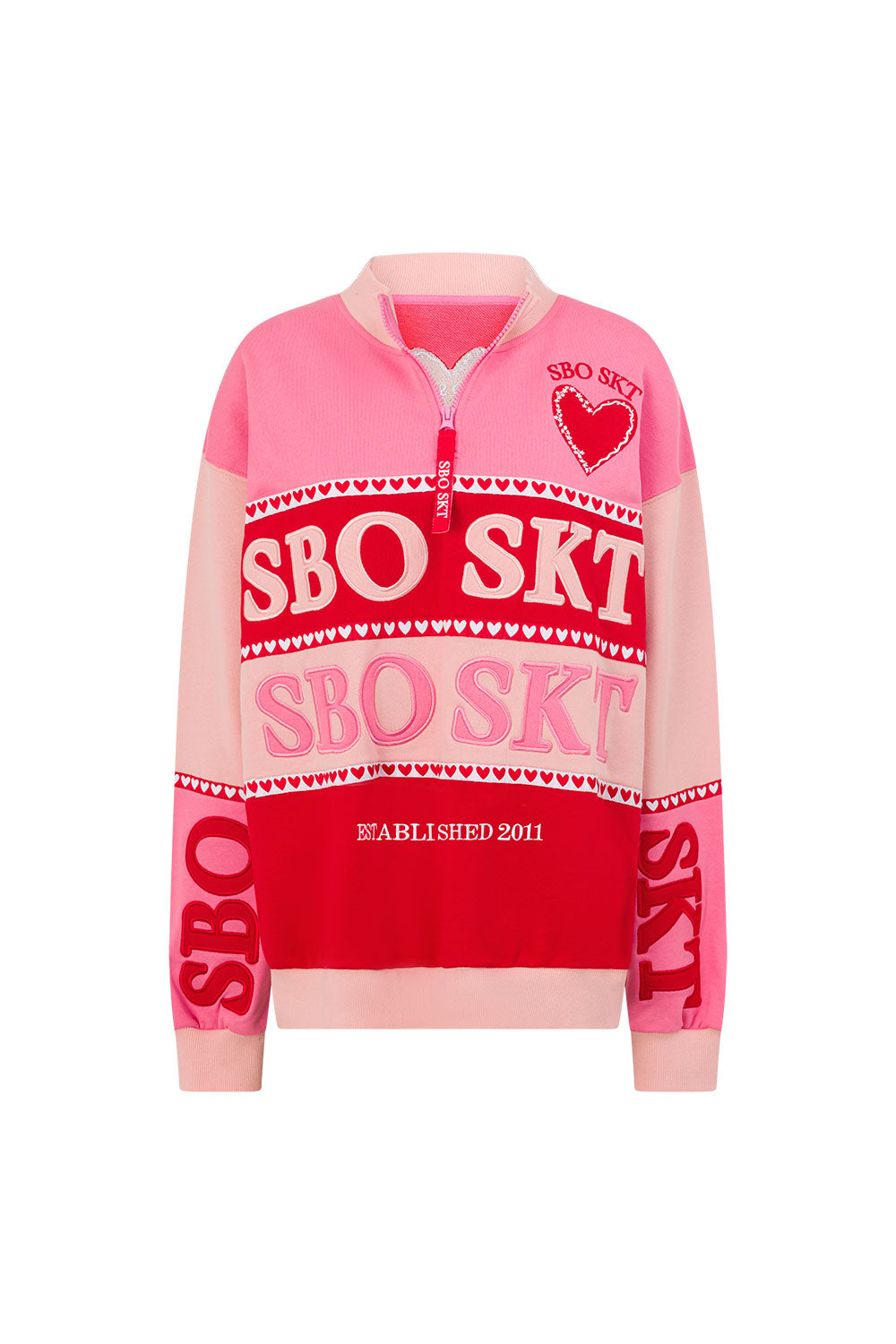 Pink Terry Oversized Vintage 1/4 Zipper Lovina Sweater – SABO