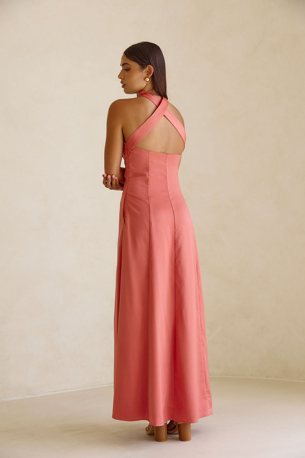 Pink Strapless Scarf Maxi Jianna Dress S | by SABO Pink Strapless Scarf Maxi Jianna Dress S | by SABO