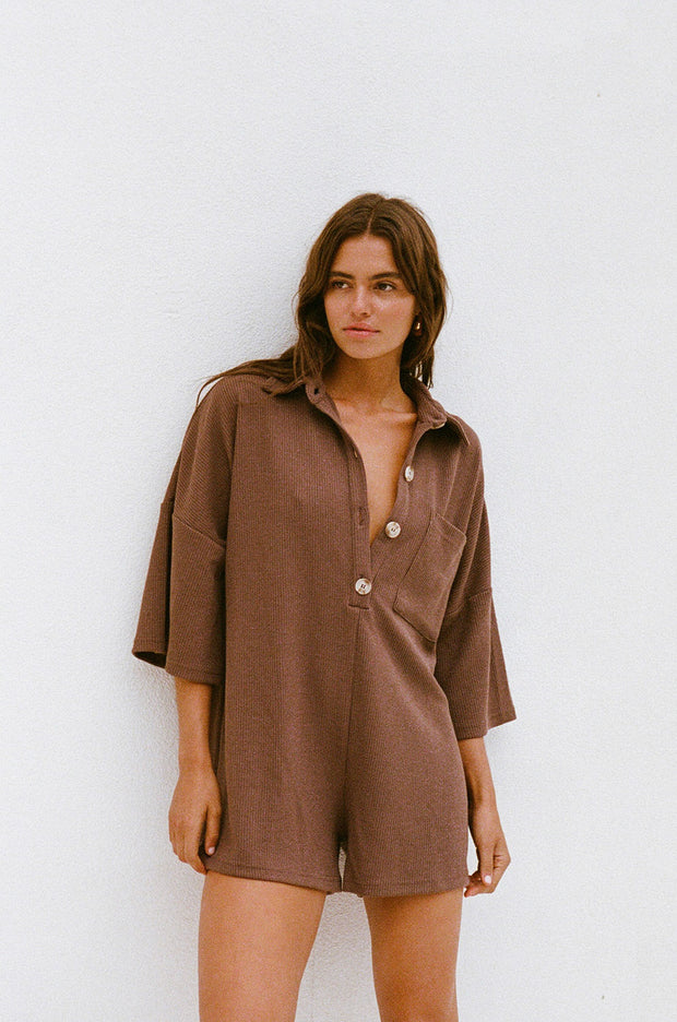 Milena Playsuit - Chocolate