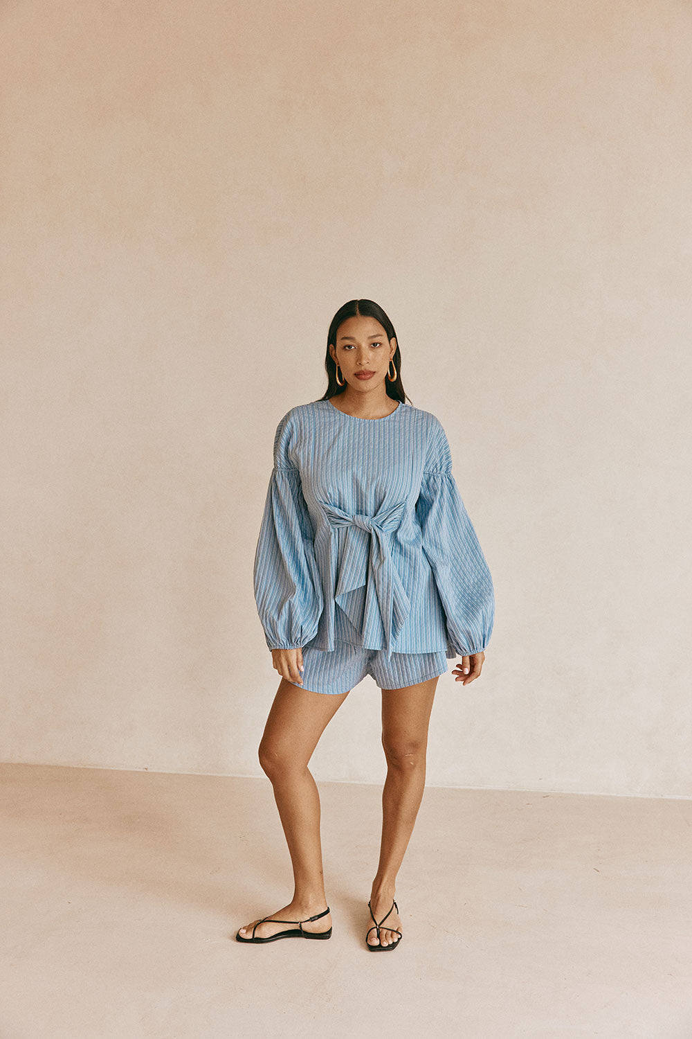 Hailey Top - Blue Stripe