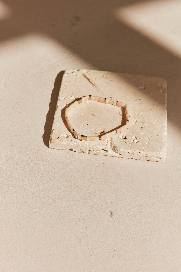 Peachy Bead Bracelet