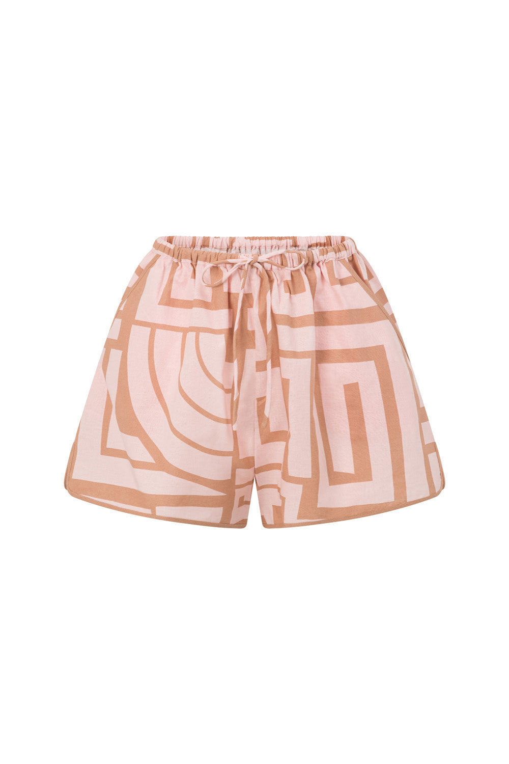 即日発送kirakira suger Ribbon short pants Pink Hellenic Maze Elastic Drawstring Pocket Kira Shorts – SABO