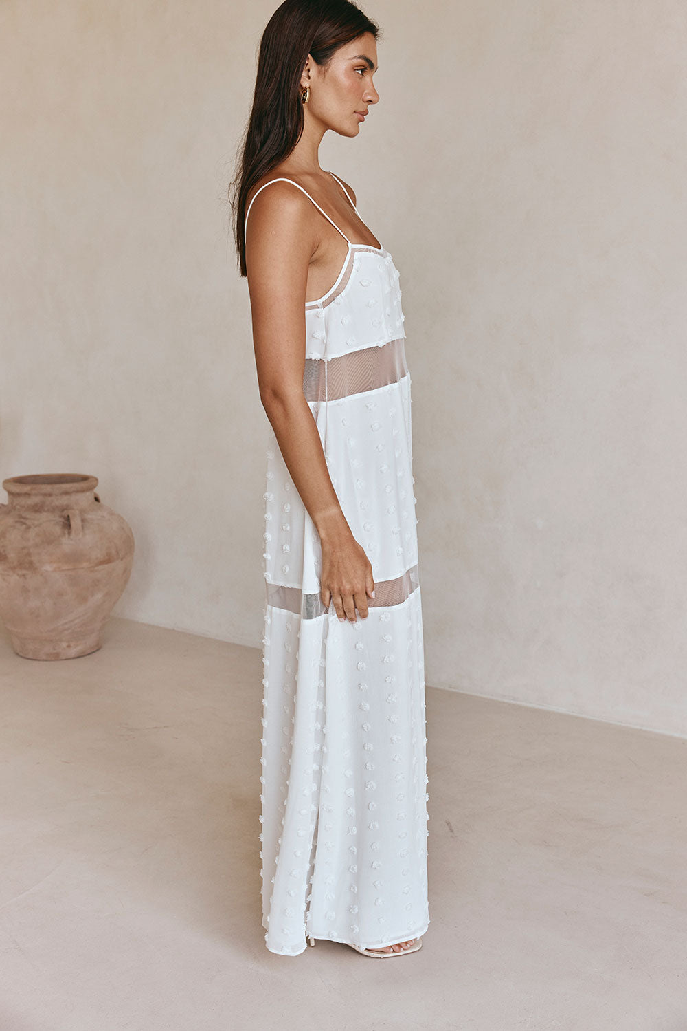 mario serrani maxi dress Miliano Adjustable Thin Strap Panelled Maxi Dress