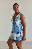 SAMPLE-Jade Playsuit - Azure Bloom