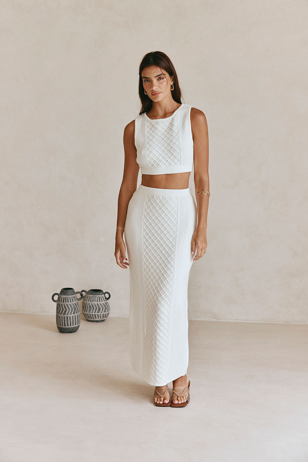 Lotus Skirt - Cable Knit