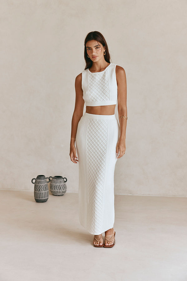 Lotus Skirt - Cable Knit