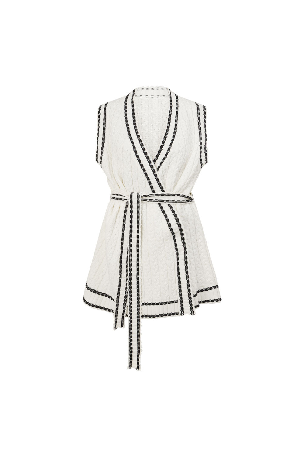 white knit wrap dress Elle Knit Dress
