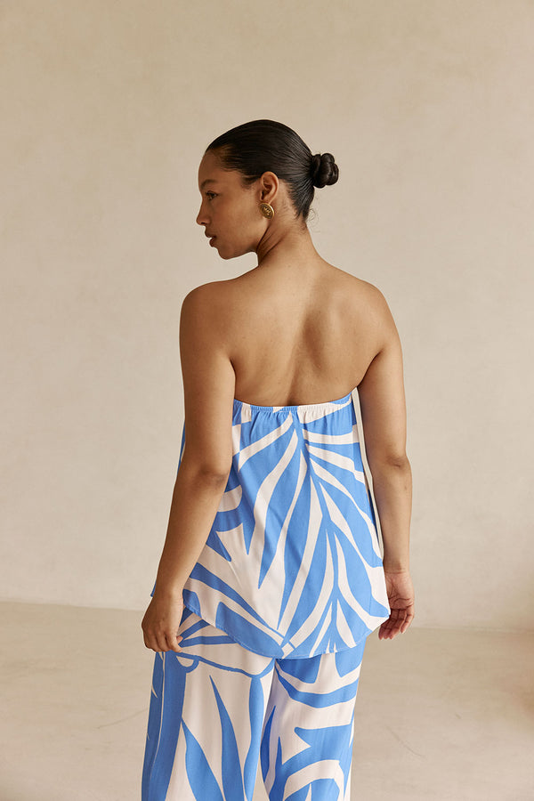 Alma Top - Palm Blue