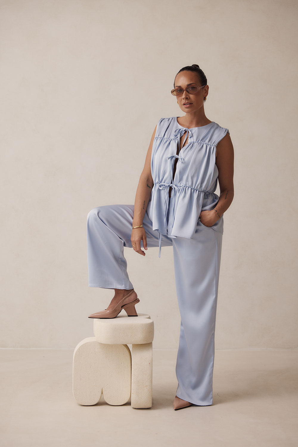 SAMPLE-Juliette Pants - Blue