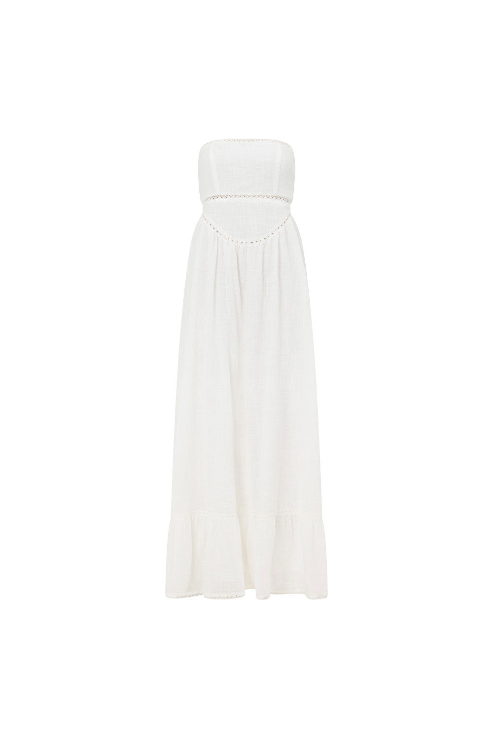 Kenna Strapless Maxi Dress - White Kenna Strapless Maxi Dress - White