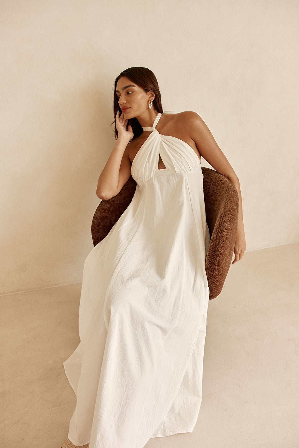 White Cross Neck Halter Laxi Oliviera Dress XXXL | by SABO White Cross Neck Halter Laxi Oliviera Dress XXXL | by SABO