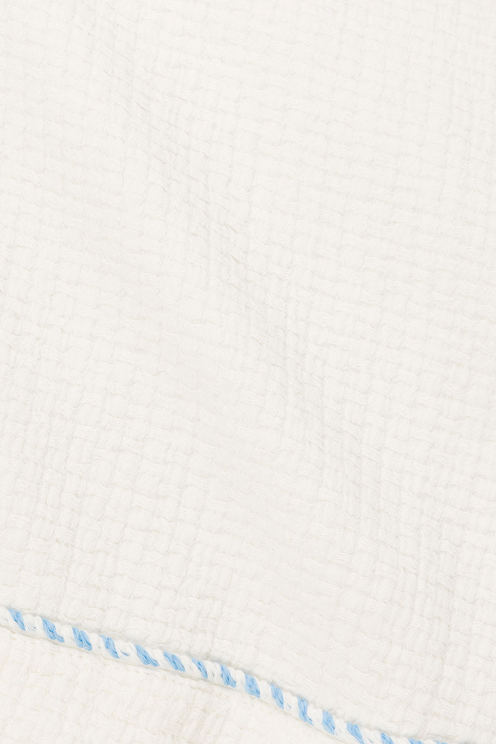 White Textured Cotton Boxy Alix Top – SABO