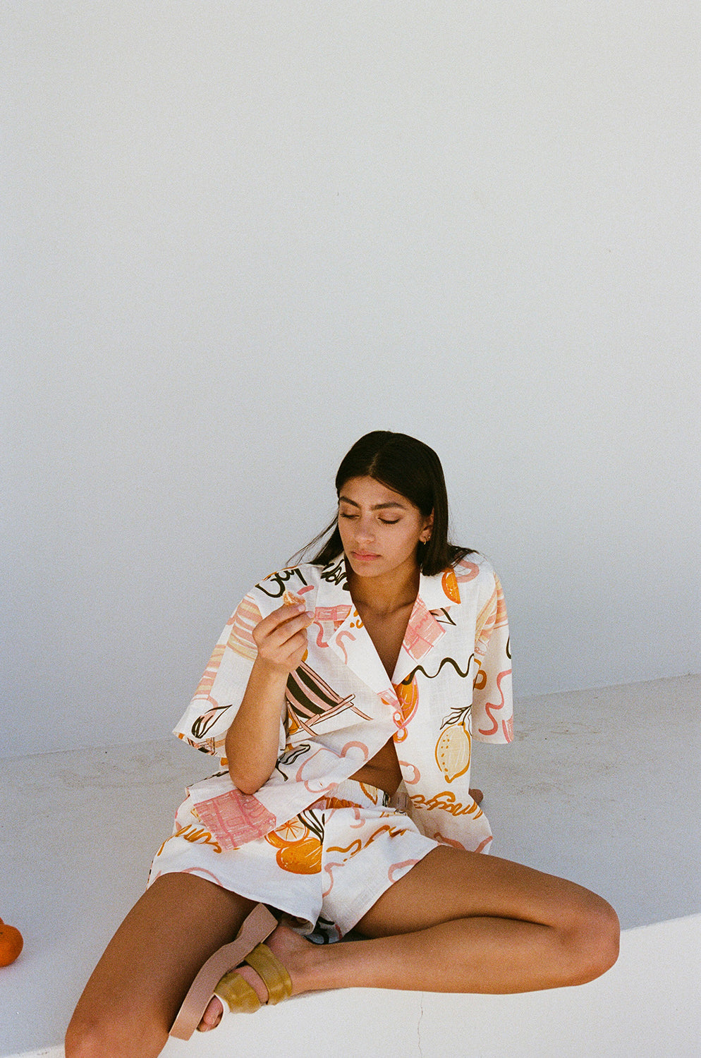 SAMPLE-Seona Shorts - Amalfi Aperol