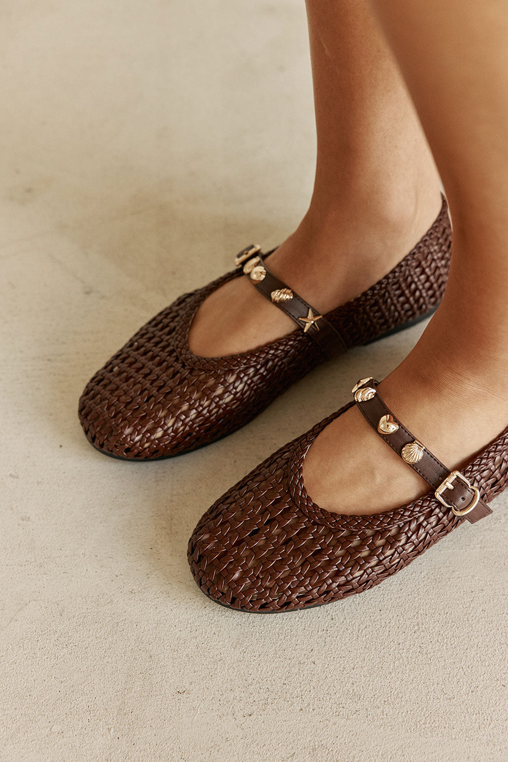 Solstice Ballet Flats - Brown