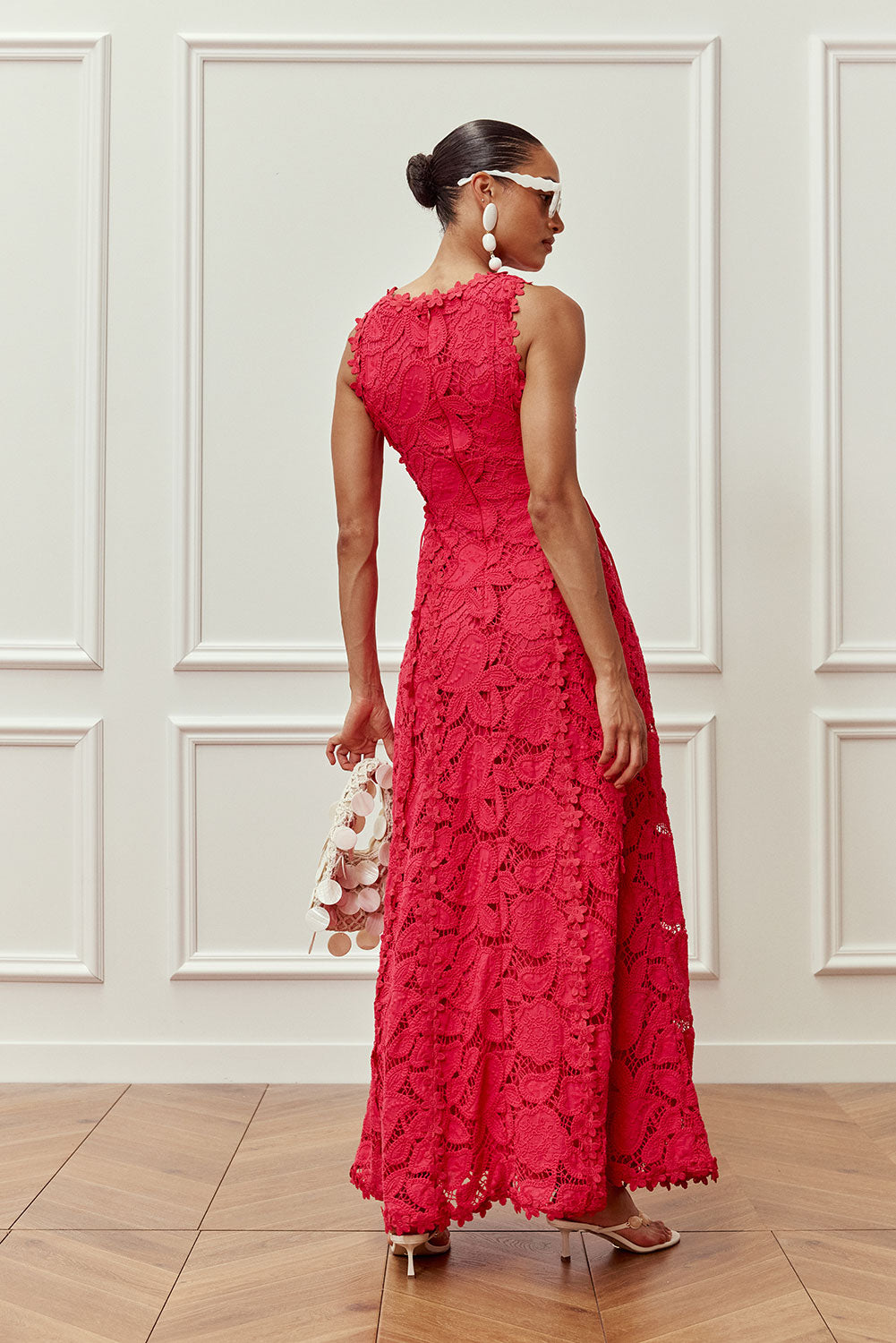 pink cutwork dress The Somerset Maxi Dress: Cutwork Edition