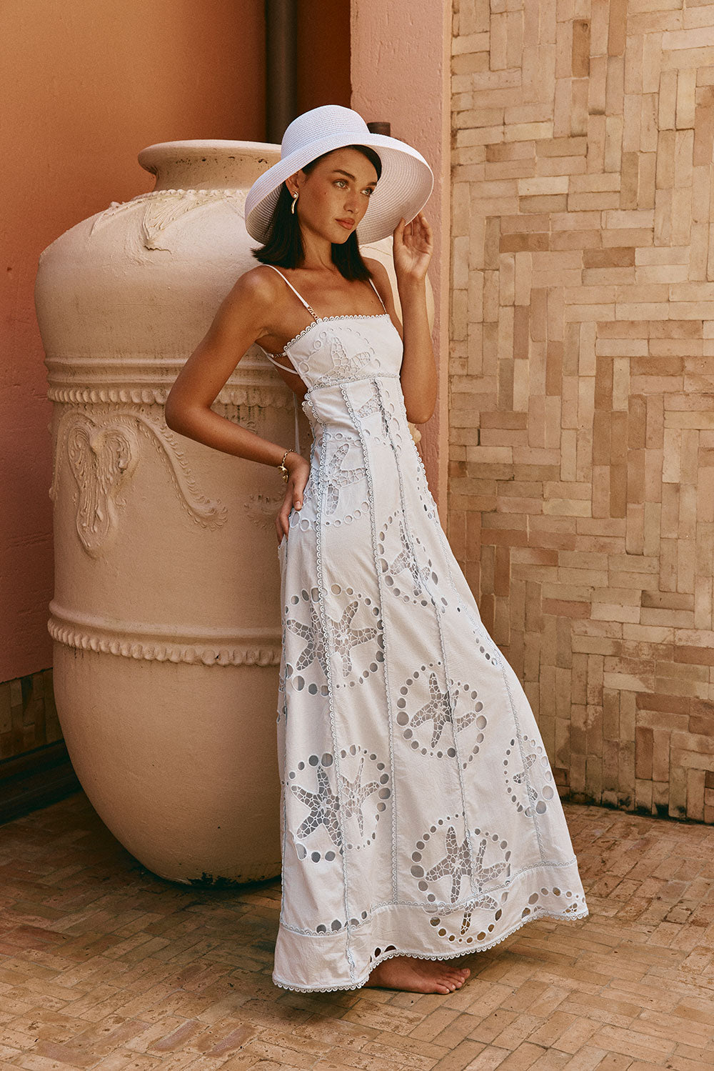 Blue Starfish Broderie Backless Maxi Avere Dress XXL | by ZACO Blue Starfish Broderie Backless Maxi Avere Dress XXL | by ZACO