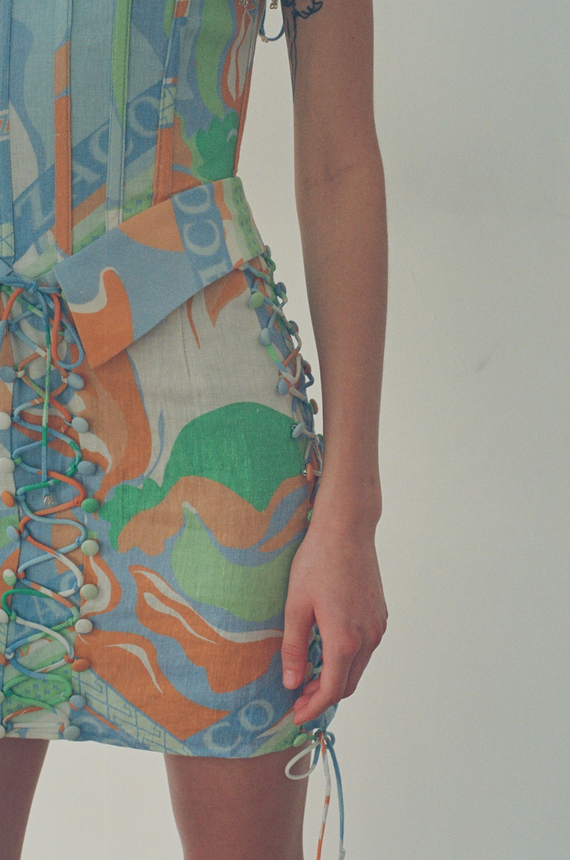 SAMPLE-Tyra Lace Up Dress - Calista Aliza