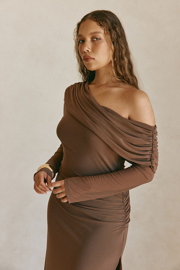 Long Sleeve Dresses tagged "primary-color:Brown" SABO Long Sleeve Dresses tagged "primary-color:Brown" SABO