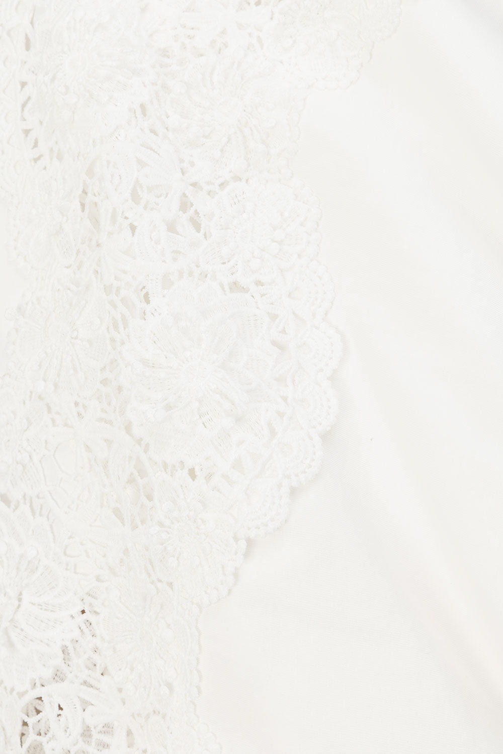 White Cotton Lace Calipso T Shirt Top – SABO