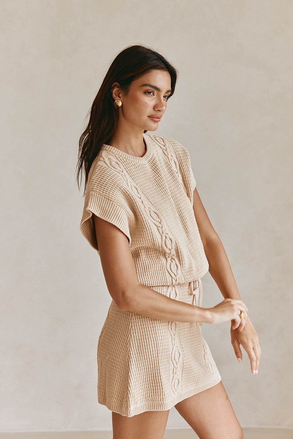 tan short sleeve dress Tan Short sleeve Button Up Collar Mini Dela Dress XL