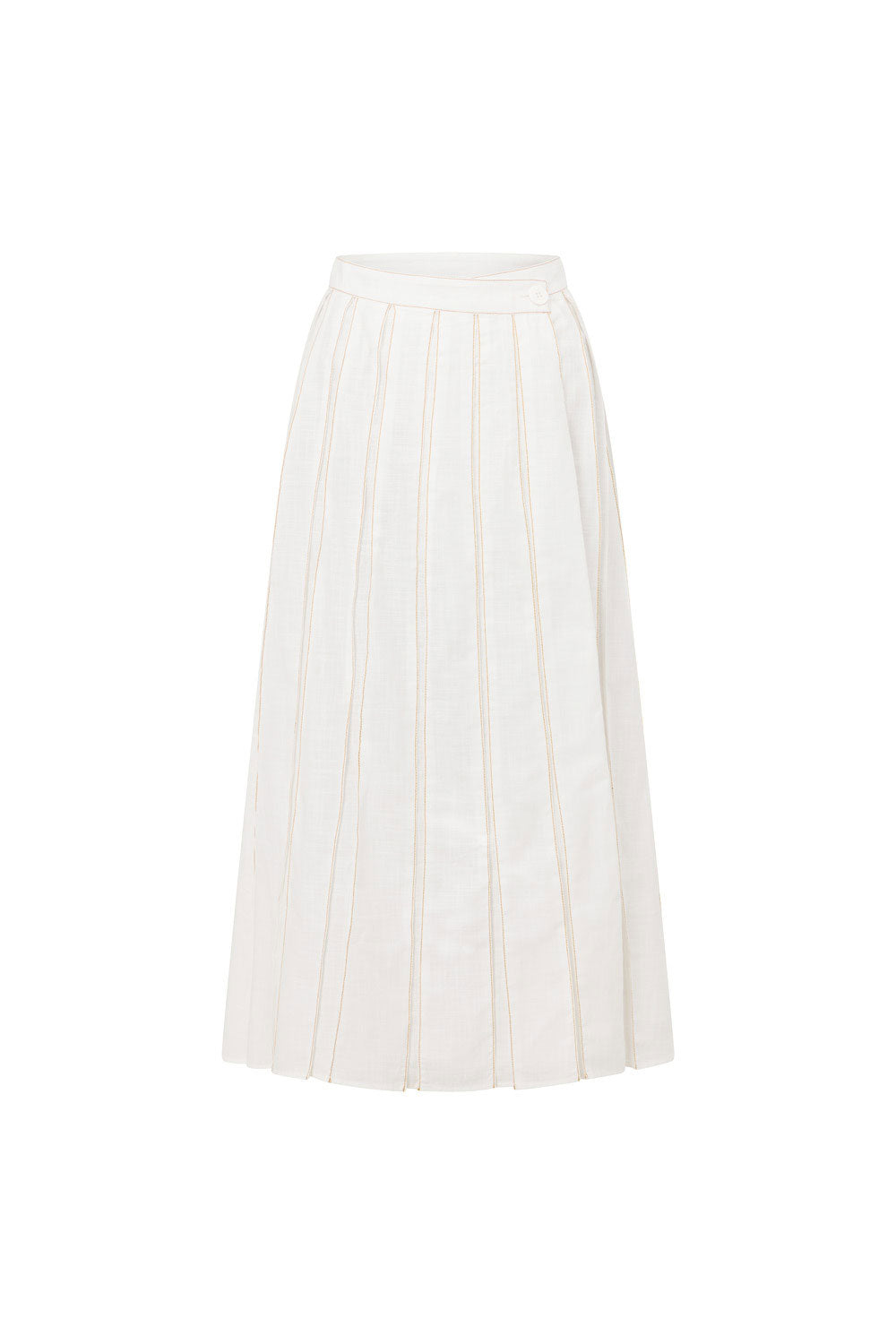 Dien Wrap Midi Skirt - White – SABO
