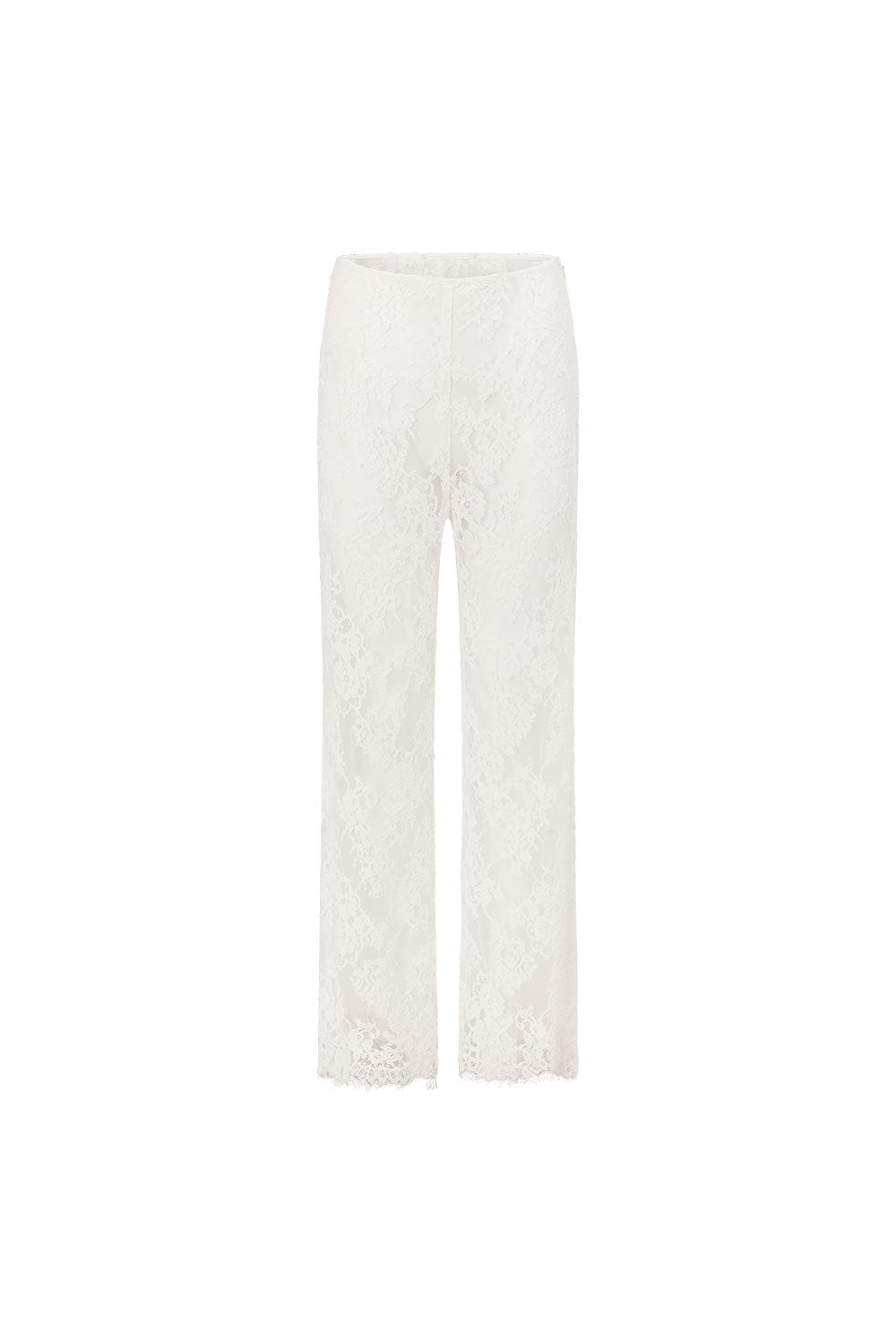 Bridal White Lace High Waist Corsage Pants – SABO