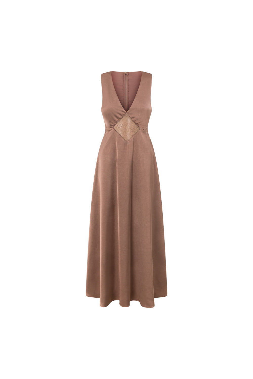 Brown V Neck Cut Out Lace Maxi Dynasty Dress XL | by SABO Brown V Neck Cut Out Lace Maxi Dynasty Dress XL | by SABO