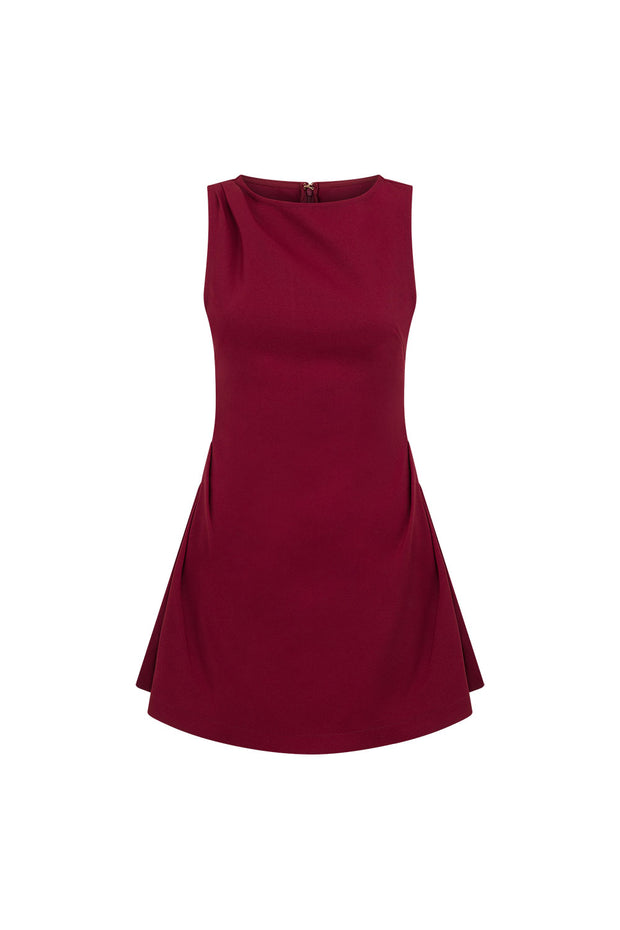 Camellia Dress - Burgundy