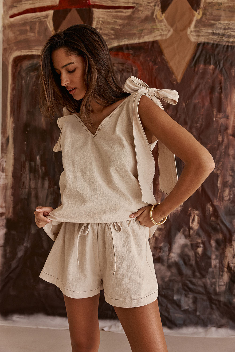 SAMPLE-Elixir Shorts - Cream