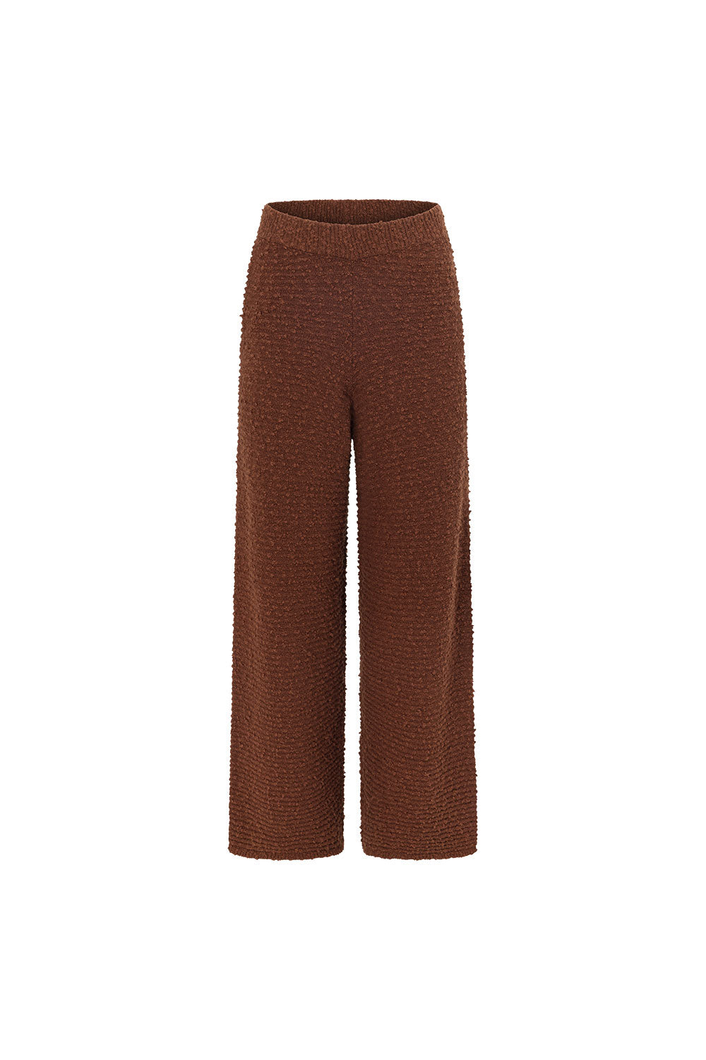 Chocolate Brown Knit High Waise Sahlia Pants – SABO